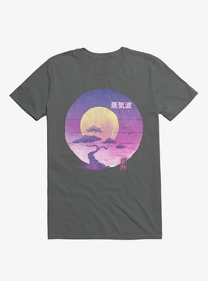 Neon Bonsai Wave Charcoal Grey T-Shirt