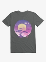 Neon Bonsai Wave Charcoal Grey T-Shirt