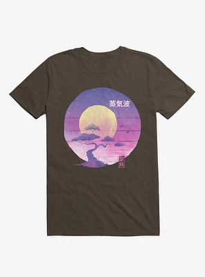 Neon Bonsai Wave Brown T-Shirt
