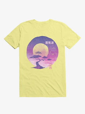 Neon Bonsai Wave Corn Silk Yellow T-Shirt