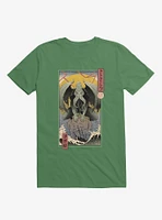 Ocean Cthulhu Edo Kelly Green T-Shirt