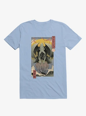 Ocean Cthulhu Edo Light Blue T-Shirt