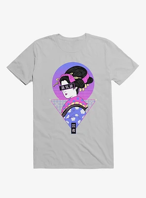 Neon Geisha Wave Ice Grey T-Shirt