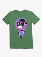 Neon Geisha Wave Kelly Green T-Shirt