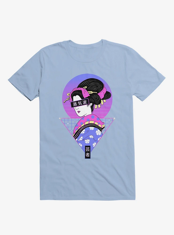 Neon Geisha Wave Light Blue T-Shirt