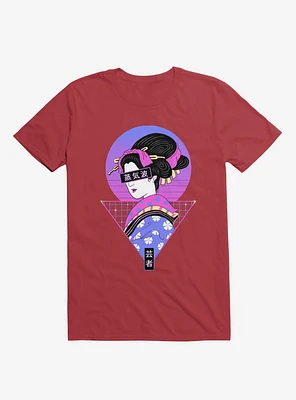 Neon Geisha Wave Red T-Shirt