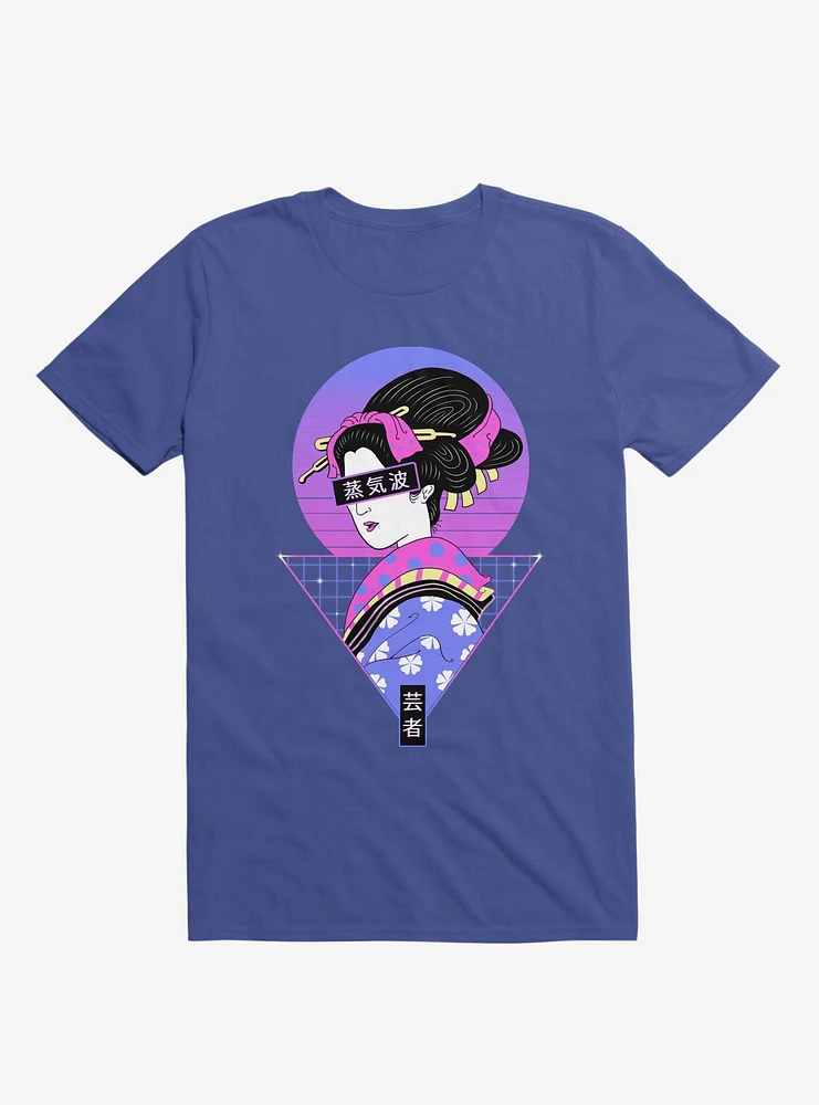 Neon Geisha Wave Royal Blue T-Shirt