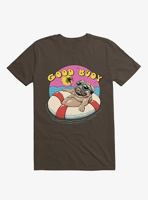Ocean Pug Good Buoy! Brown T-Shirt
