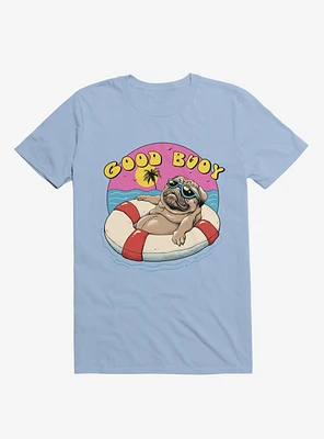 Ocean Pug Good Buoy! Light Blue T-Shirt