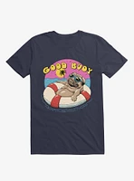 Ocean Pug Good Buoy! Navy Blue T-Shirt