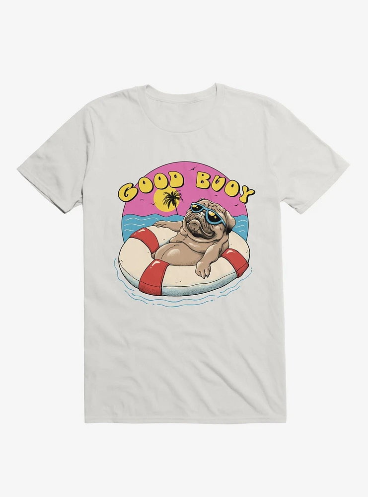 Ocean Pug Good Buoy! White T-Shirt