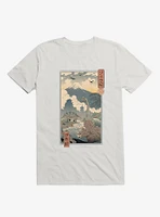 Dinosaurs Jurassic Ukiyo-e White T-Shirt