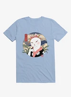 Cat Neko Geisha Light Blue T-Shirt