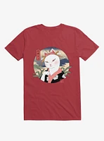 Cat Neko Geisha Red T-Shirt