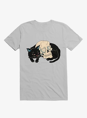 Cat Neko Skull Ice Grey T-Shirt