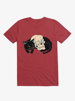 Cat Neko Skull Red T-Shirt