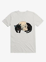 Cat Neko Skull White T-Shirt