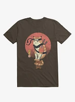 Orange Shinobi Cat Brown T-Shirt