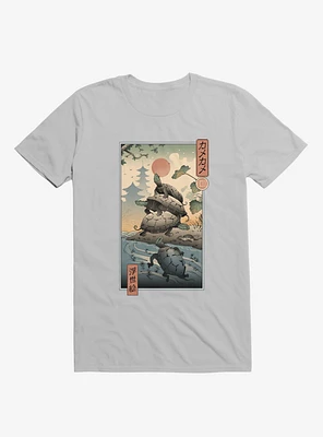 Turtle Stream Kame Ukiyo-e Ice Grey T-Shirt