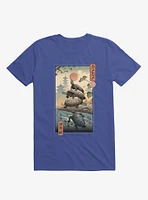 Turtle Stream Kame Ukiyo-e Royal Blue T-Shirt