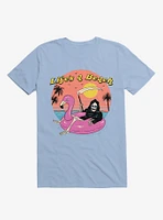 Life's A Beach Grim Reaper Light Blue T-Shirt