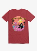 Life's A Beach Grim Reaper Red T-Shirt