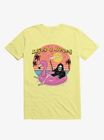 Life's a Beach! Grim Reaper Corn Silk Yellow T-Shirt