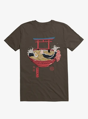 Sacred Ramen Ocean Brown T-Shirt