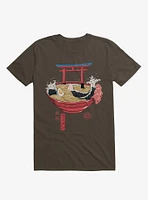 Sacred Ramen Ocean Brown T-Shirt