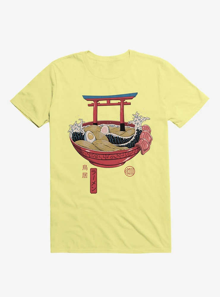 Sacred Ramen Ocean Corn Silk Yellow T-Shirt