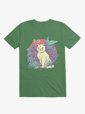 Leaves Vapor Cat Kelly Green T-Shirt