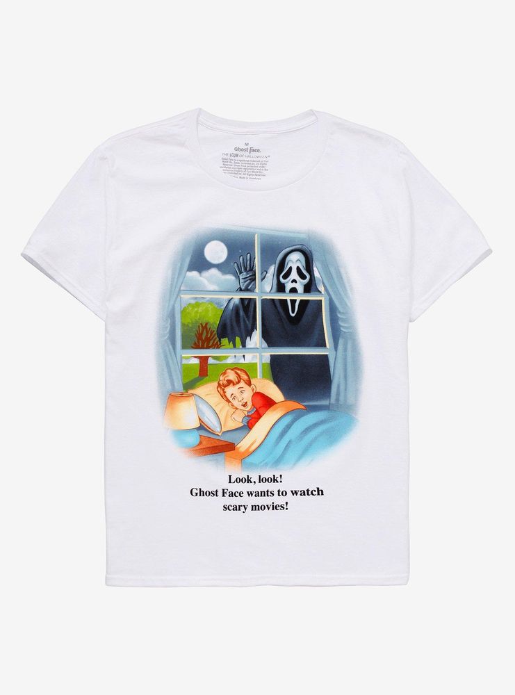 Scream Ghost Face Retro Book T-Shirt