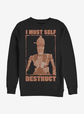 Star Wars The Mandalorian Red Destruct Sweatshirt