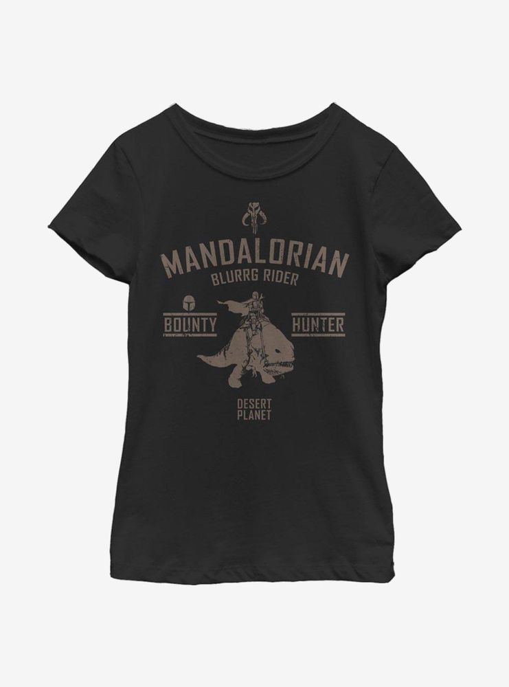 Star Wars The Mandalorian Blurrg Rider Youth Girls T-Shirt