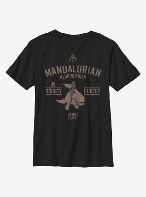 Star Wars The Mandalorian Blurrg Rider Youth T-Shirt