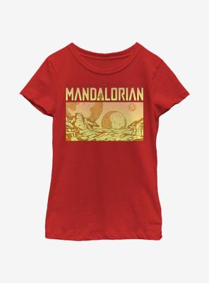 Star Wars The Mandalorian Desert Space Youth Girls T-Shirt