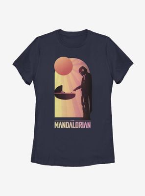 Star Wars The Mandalorian A Warm Meeting Womens T-Shirt