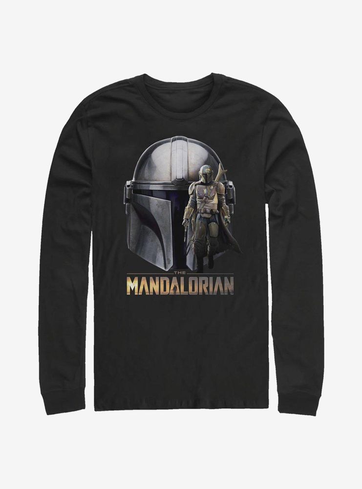 Star Wars The Mandalorian Mando Head Long-Sleeve T-Shirt