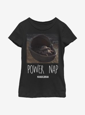 Star Wars The Mandalorian Power Nap Youth Girls T-Shirt