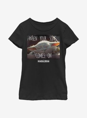 Star Wars The Mandalorian Song Meme Youth Girls T-Shirt