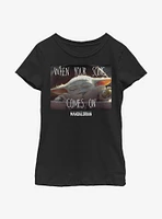 Star Wars The Mandalorian Song Meme Youth Girls T-Shirt