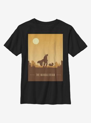 Star Wars The Mandalorian Mando And Child Poster Youth T-Shirt