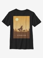 Star Wars The Mandalorian Mando And Child Poster Youth T-Shirt