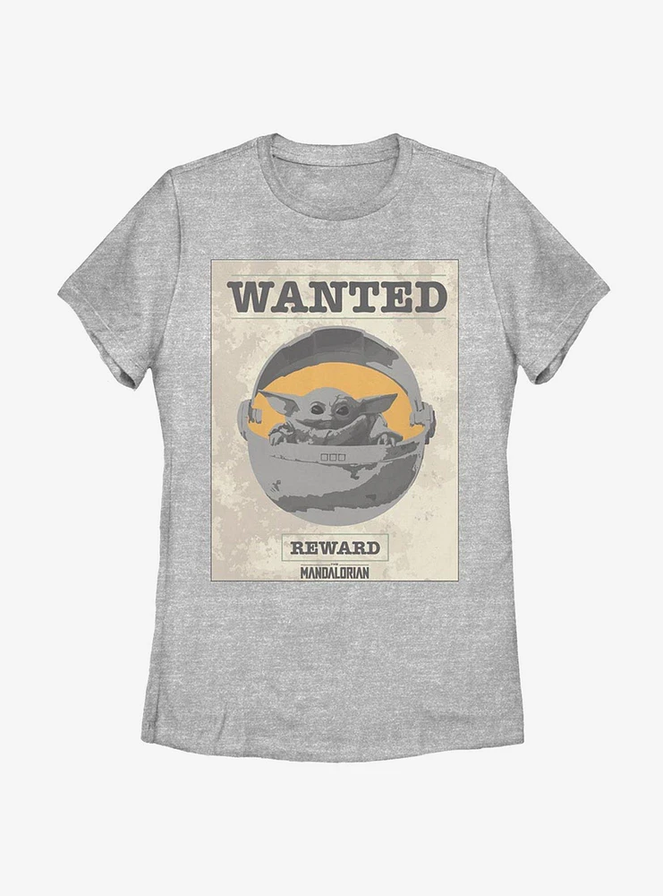 Star Wars The Mandalorian Wanted Child Womens T-Shirt