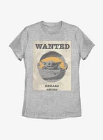 Star Wars The Mandalorian Wanted Child Womens T-Shirt