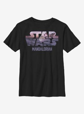 Star Wars The Mandalorian Child Logo Fill Youth T-Shirt