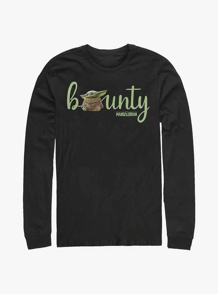 Star Wars The Mandalorian Bounty Text Long-Sleeve T-Shirt