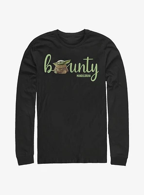 Star Wars The Mandalorian Bounty Text Long-Sleeve T-Shirt