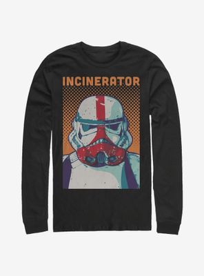 Star Wars The Mandalorian Halftone Incinerator Long-Sleeve T-Shirt