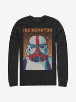 Star Wars The Mandalorian Halftone Incinerator Long-Sleeve T-Shirt